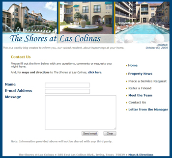 Las Colinas: Contact Us